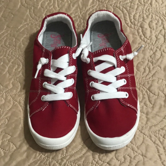 red jellypop sneakers